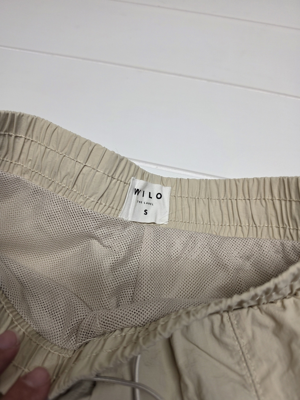 Wilo The Label Parachute Jogger Pants W/pockets Cream Womens SMALL - Picture 4 of 5